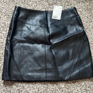 Black Pleather mini skirt